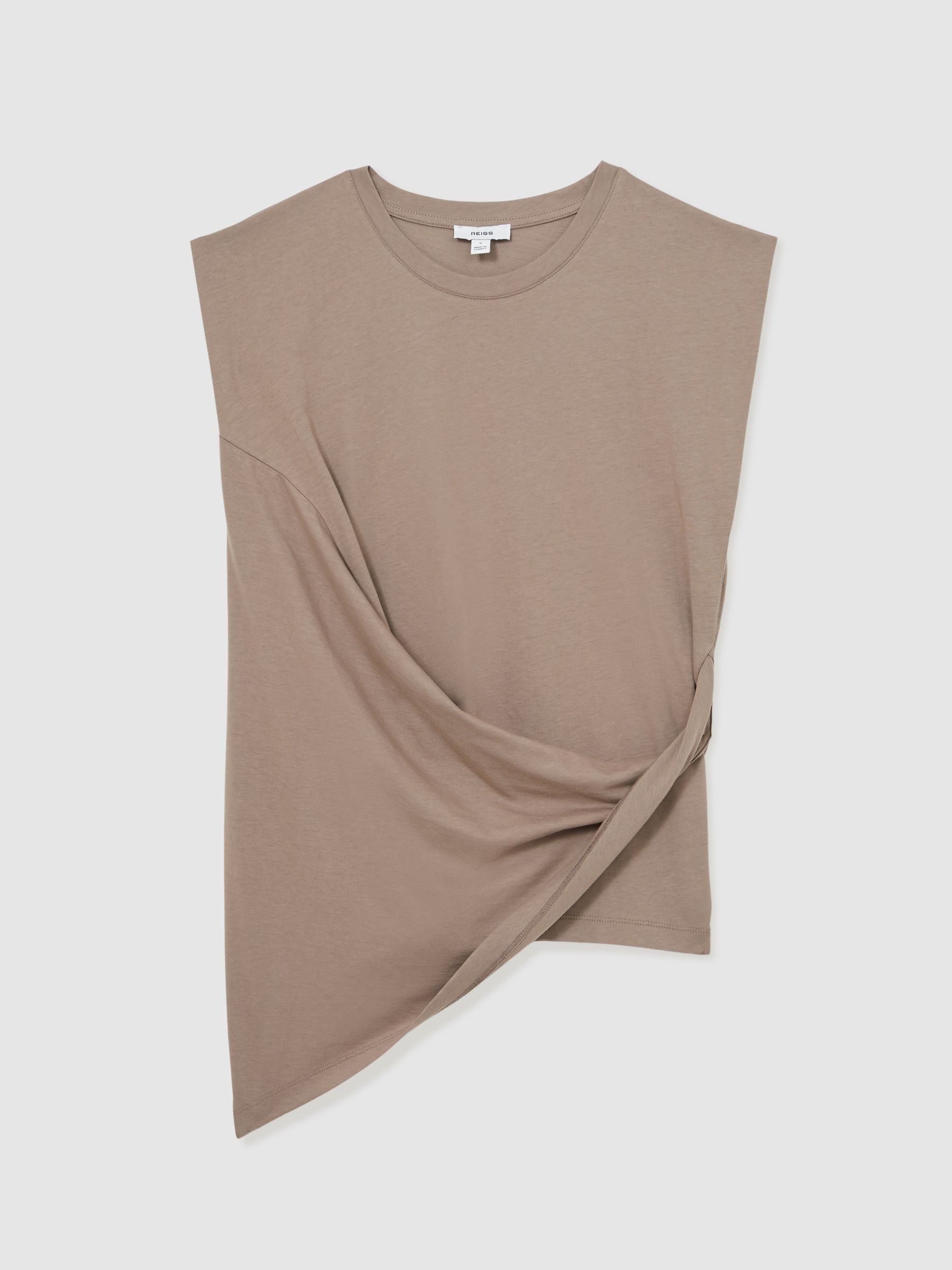 Tilly Cotton Drape T-Shirt in Cream