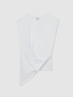 Tilly Cotton Drape T-Shirt in White