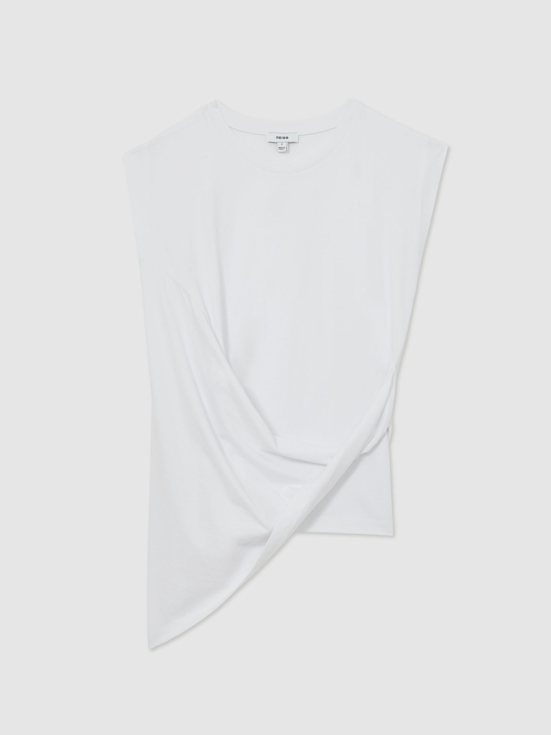 Tilly Cotton Drape T-Shirt in White