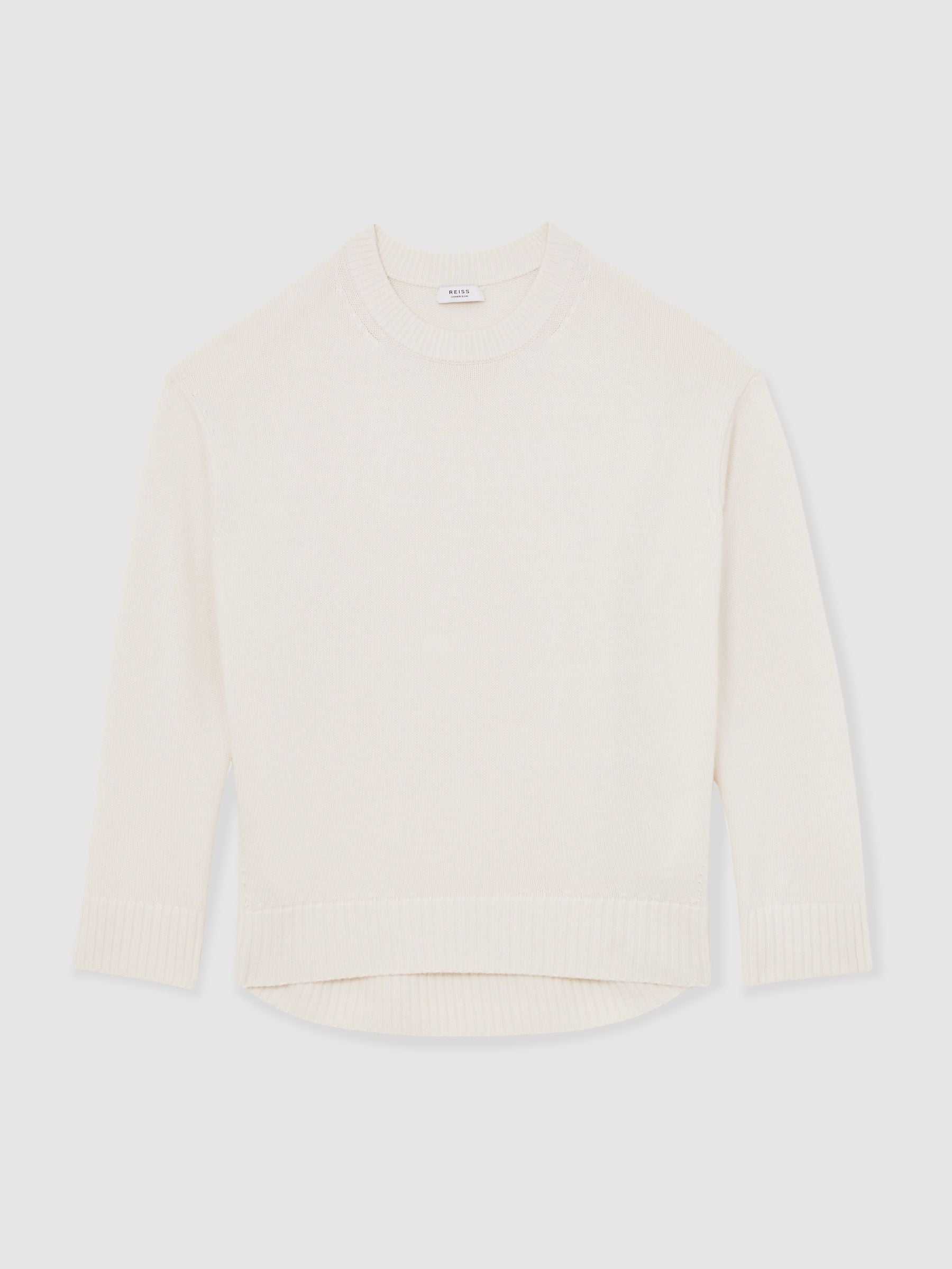 Ella Wool-Cashmere Crew-Neck Jumper in Cream