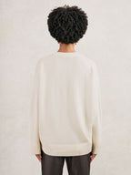 Ella Wool-Cashmere Crew-Neck Jumper in Cream
