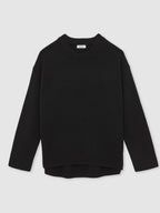 Ella Wool-Cashmere Crew-Neck Jumper in Black