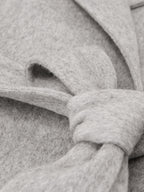 Lucia Wool-Blend Double-Breasted Blindseam Coat in Grey